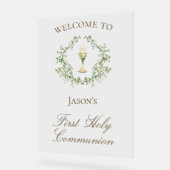 Première communion crête de crêpe verdure (Angle)