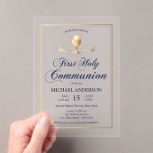 Première communion d'or Élégante invitation (In situ (ordinateur de poche))