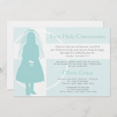 Première communion et Faire-part - Fille (Devant / Derrière)