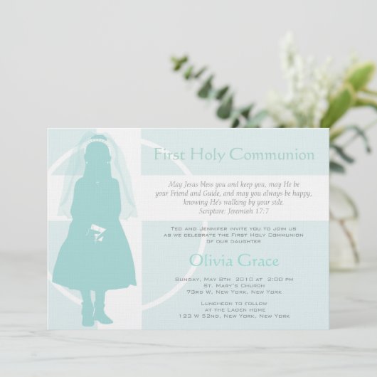 Première communion et Faire-part - Fille (Debout devant)