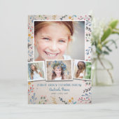 Première Communion Florale | Invitations de photos (Debout devant)