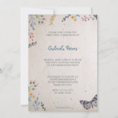 Première Communion Florale | Invitations de photos (Dos)