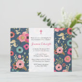 Première communion florale moderne Invitations per (Debout devant)