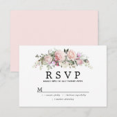 Première communion florale rose rousse RSVP (Devant / Derrière)