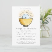 Première communion intime Invitation religieuse (Debout devant)