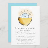 Première communion intime Invitation religieuse (Devant / Derrière)