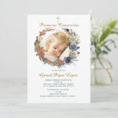 Première communion invitation imprimable (Debout devant)