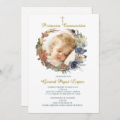 Première communion invitation imprimable (Devant / Derrière)