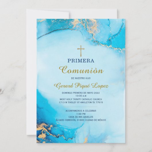 Première communion invitation imprimable invitatio (Devant)