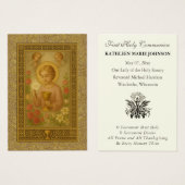 Première communion Jésus Angels Floral (Devant & derrière)