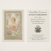 Première Communion Jésus Anges Floral (Devant & derrière)