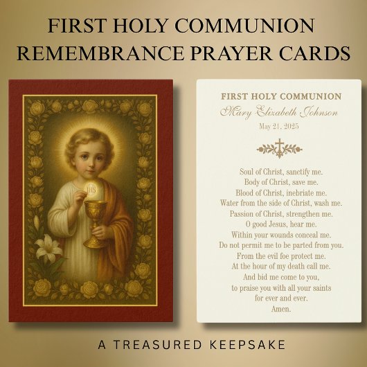 Première Communion Jésus Roses Vintage