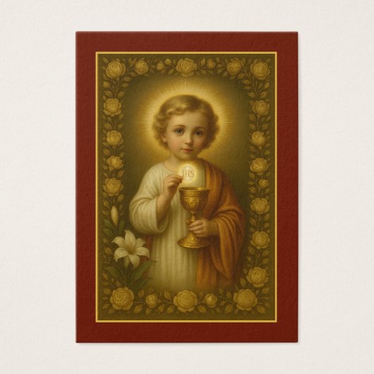 Première communion Jésus Roses Vintages (Devant)