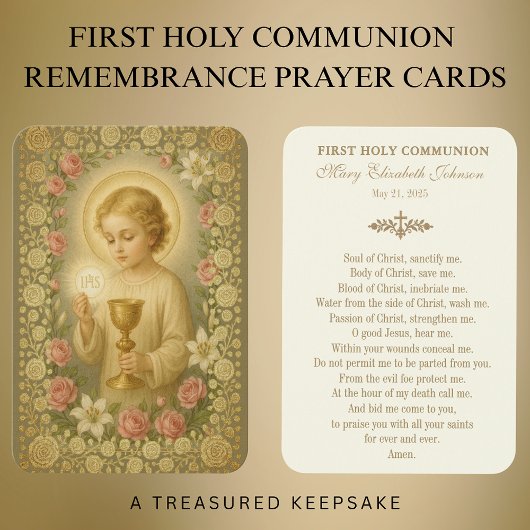 Première communion Jésus Roses Vintages