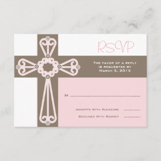 Première communion ou baptême RSVP | Rose