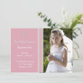 Première Communion sainte, Invitation au ruban PIn (Debout devant)