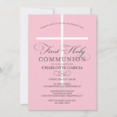 Première Communion Sainte Invitation Bleu (Devant)