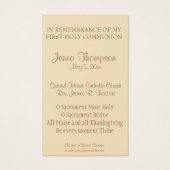 PREMIÈRE COMMUNION SAINTE MARY PRIÈRE CARTE SAINTE (Dos)