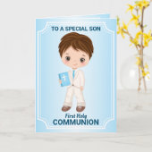 Première Communion Sainte pour petite carte de voe (Fleur jaune)