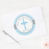 Première Communion Sainte / Sticker Baptême (Gris  (Enveloppe)