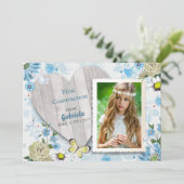 Première communion solennelle Fleurs | Cartes d'in (Debout devant)