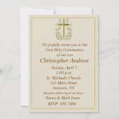 Première communion Tan Invitation (Devant)