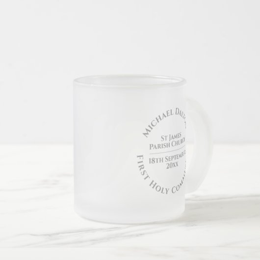 Première Communion Vitrée Frosted Glass Mug (Devant droit)