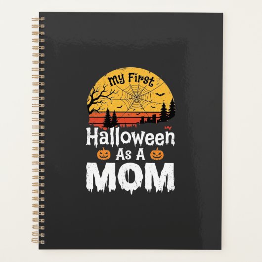 Première conception de maman Halloween vintage cou (Devant)
