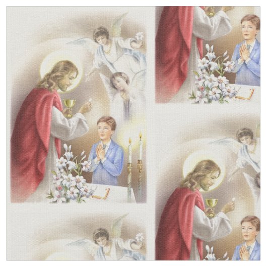 Première confirmation de tissu de garçon de sainte (Fermer)