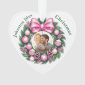 Première couronne rose de Noël (devant)