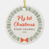 Première couronne simple Ornement de Noël - Beige (Devant)