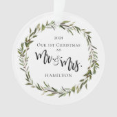 Première couronne verte simple ornement photo de N (devant)