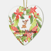 Première coutume de Noël nom de bébé ornements (Gauche)