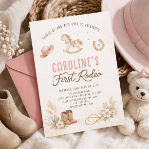 Première Cowgirl de Rodéo Invitation pour le 1er A