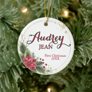 Première décoration de Noël de bébé
