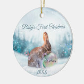 Première décoration de Noël de bébé lapin (Gauche)