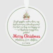 Première décoration de Noël de bébé – Souvenir bon (dos)