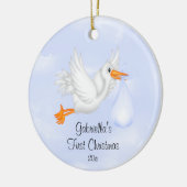 Première décoration de Noël de bébé Stork Boy (Gauche)