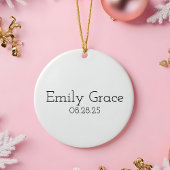 Première décoration de Noël du bébé aquarelle