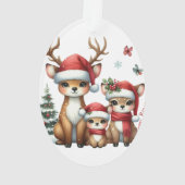 Première famille de Noël de trois Keepsaké Photo (dos)