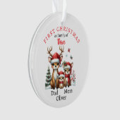 Première famille de Noël de trois Keepsaké Photo (devant)