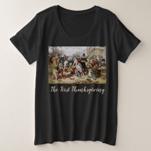 Première Femme Thanksgiving Plus Taille Chemise