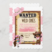 Première fête d'anniversaire invitation Wilwwest c (Devant / Derrière)