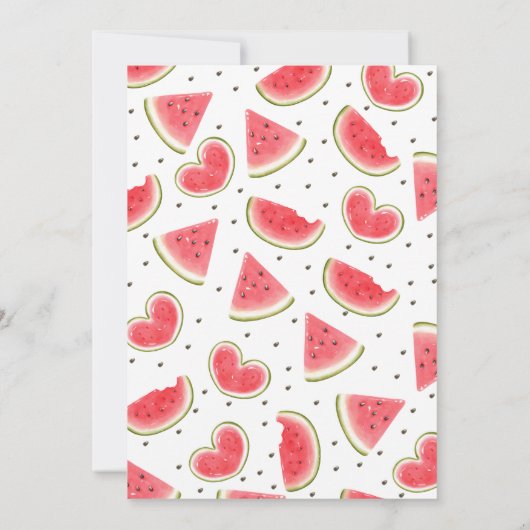 Première fête de la pastèque Un dans un Invitation (Dos)