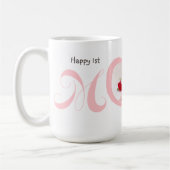Première fête des mères avec un bébé Photo Mug (Gauche)
