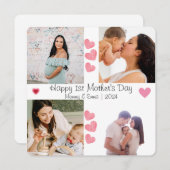 Première fête des mères Carte de remerciements pho (Devant / Derrière)