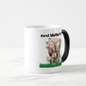 Première fête des mères mignon éléphant Mug (Devant droit)