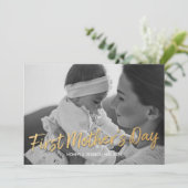 Première fête des mères Script classique Carte pho (Debout devant)