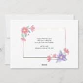 Première fête des mères Script classique Carte pho (Dos)