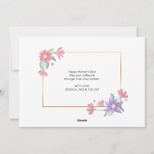 Première fête des mères Script classique Carte pho (Dos)